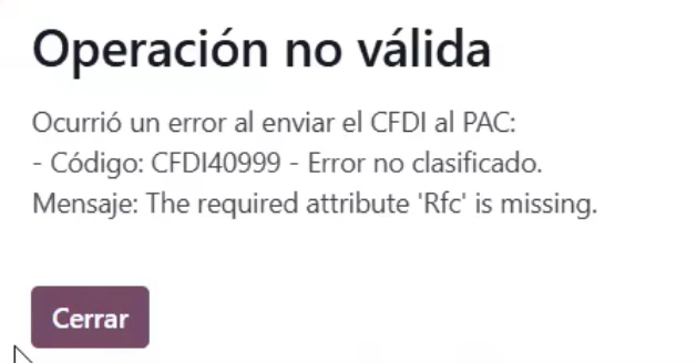 Ampliar imagen Error de RFC